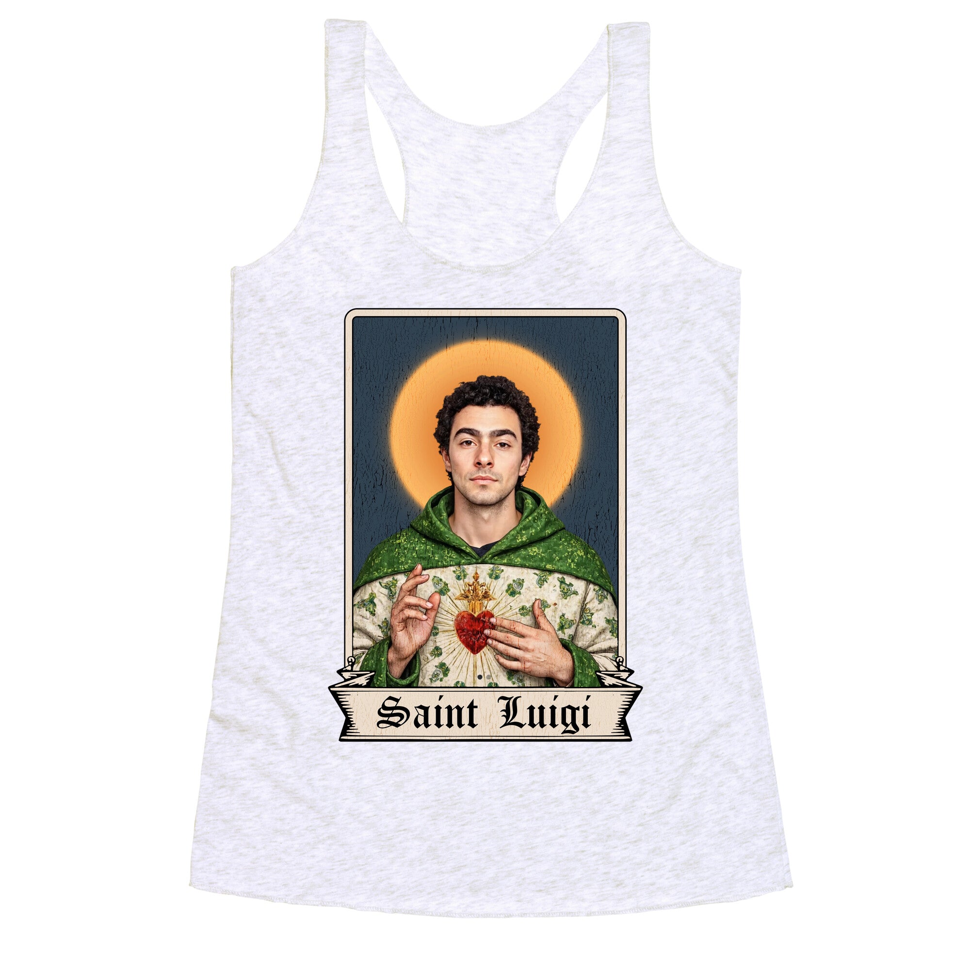 Saint Luigi Mangione Racerback Tank